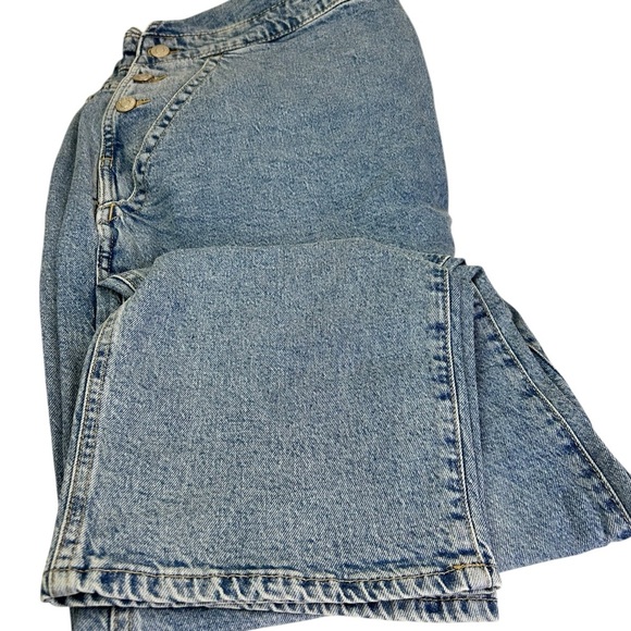 NEW GAP Slouchy Denim Overalls XL light wash blue - Picture 4 of 4